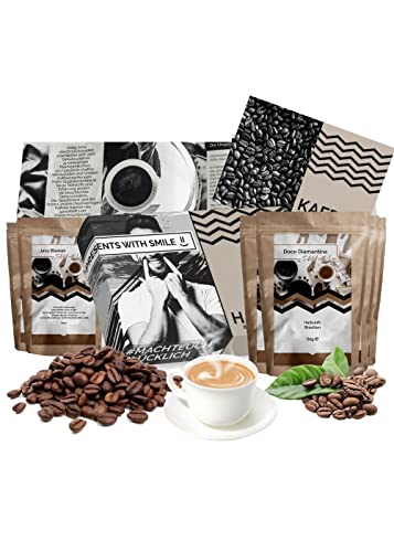 Boxiland Kaffee Weltreise - 5x60g Kaffee Geschenkbox | Medium Röstung | 5 verschiedene Kaffeesorten...